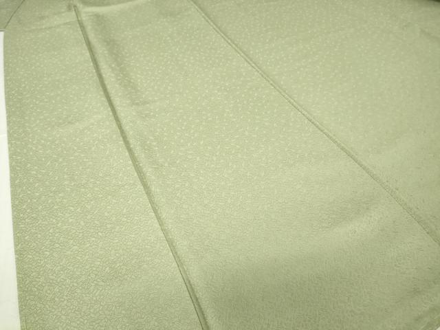 平和屋着物●上質な色無地　舞葉地紋　裏葉柳色　正絹　逸品　DABC3762az