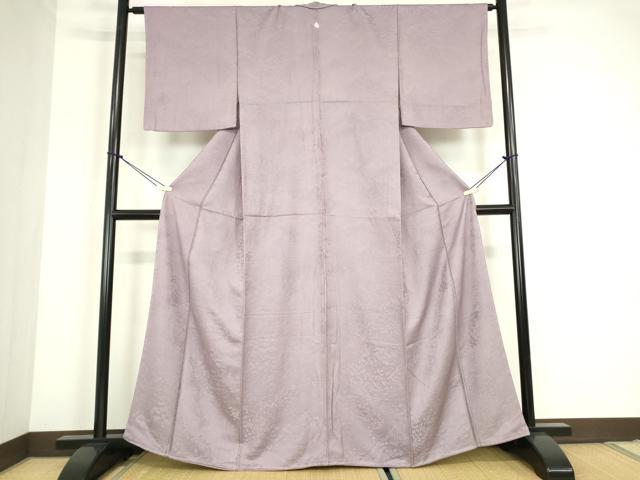 平和屋着物●上質な色無地　茶屋辻花地紋　浅紫色　正絹　逸品　未使用　DABC3765az