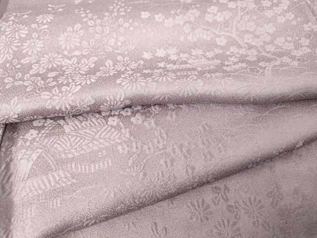 平和屋着物●上質な色無地　茶屋辻花地紋　浅紫色　正絹　逸品　未使用　DABC3765az