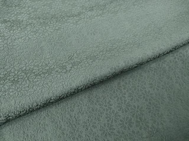 平和屋着物●上質な色無地　舞花地紋　錆鉄御納戸色　正絹　逸品　未使用　DABC3767az