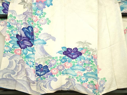 平和屋着物●豪華振袖　総絞り　吉祥花文　正絹　逸品　DABC3770az
