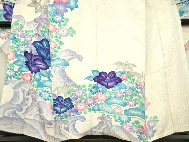 平和屋着物●豪華振袖　総絞り　吉祥花文　正絹　逸品　DABC3770az