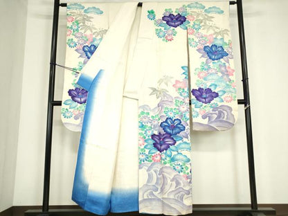 平和屋着物●豪華振袖　総絞り　吉祥花文　正絹　逸品　DABC3770az