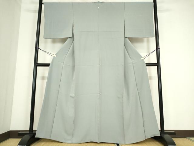 平和屋着物●上質な色無地　灰青色　高島屋扱い　正絹　逸品　DABC3773az