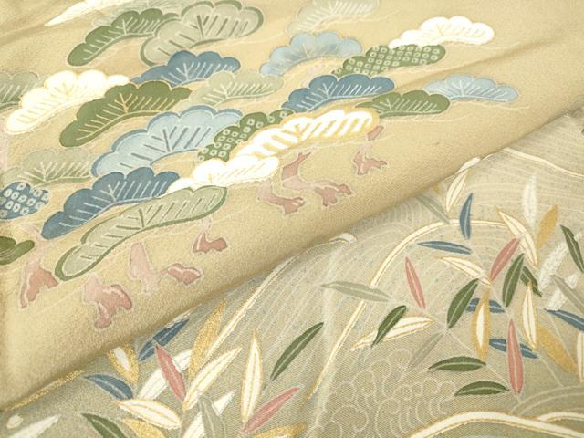 平和屋着物●訪問着　浜松風景文　暈し染め　金彩　正絹　逸品　DABC3780az