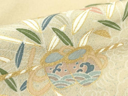 平和屋着物●訪問着　浜松風景文　暈し染め　金彩　正絹　逸品　DABC3780az