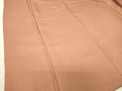 平和屋着物●上質な色無地　宗伝唐茶色　正絹　逸品　DABC3782az
