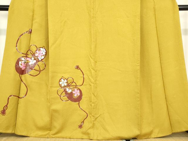 平和屋着物●豪華色留袖　瓢箪に桜　銀彩　正絹　逸品　DABC3783az