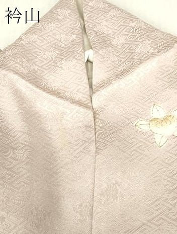 平和屋着物●訪問着　駒刺繍　絞り　松皮菱花文　金彩　正絹　逸品　DABC3784az
