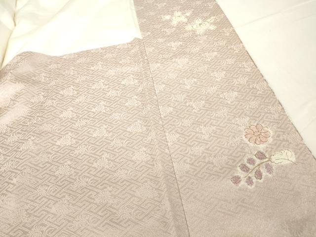 平和屋着物●訪問着　駒刺繍　絞り　松皮菱花文　金彩　正絹　逸品　DABC3784az