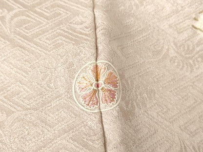 平和屋着物●訪問着　駒刺繍　絞り　松皮菱花文　金彩　正絹　逸品　DABC3784az