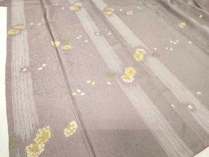 平和屋着物●上質な小紋　舞花間道　金彩　正絹　逸品　DABC3785az