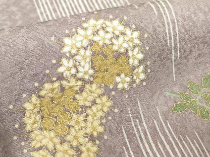 平和屋着物●上質な小紋　舞花間道　金彩　正絹　逸品　DABC3785az