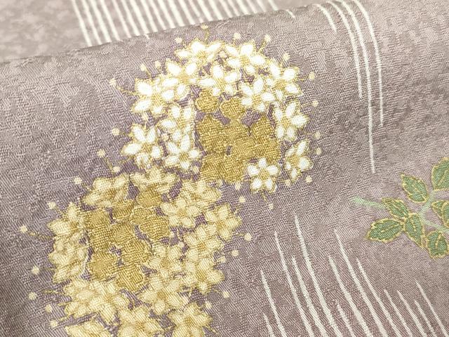 平和屋着物●上質な小紋　舞花間道　金彩　正絹　逸品　DABC3785az