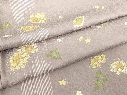 平和屋着物●上質な小紋　舞花間道　金彩　正絹　逸品　DABC3785az