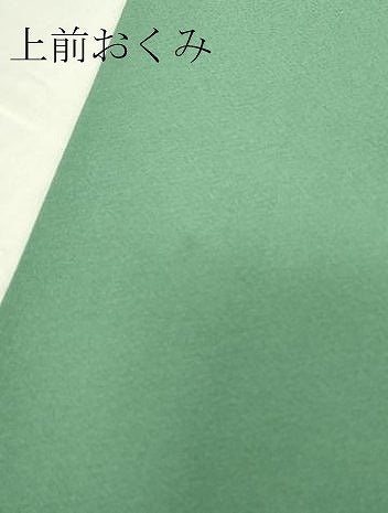 平和屋着物●上質な色無地　木賊色　正絹　逸品　DABC3786az