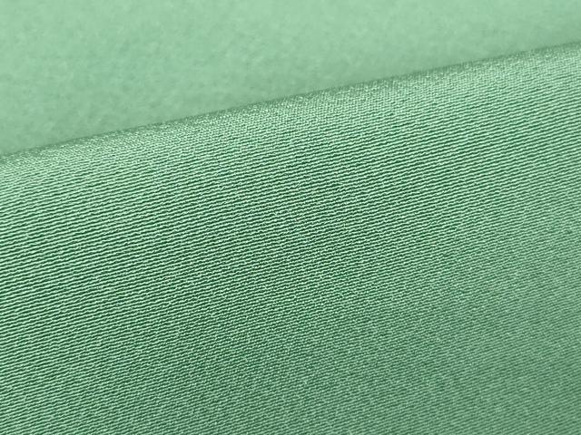 平和屋着物●上質な色無地　木賊色　正絹　逸品　DABC3786az