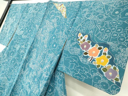 平和屋着物●訪問着　花尽くし　正絹　逸品　DABC3787az