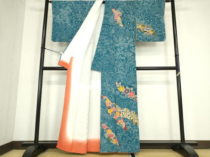 平和屋着物●訪問着　花尽くし　正絹　逸品　DABC3787az