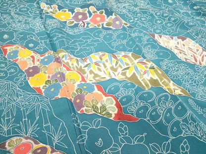 平和屋着物●訪問着　花尽くし　正絹　逸品　DABC3787az