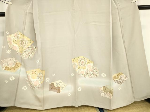 平和屋着物●豪華色留袖　駒刺繍　正倉院花文　暈し染め　金彩　正絹　逸品　DABC3790az