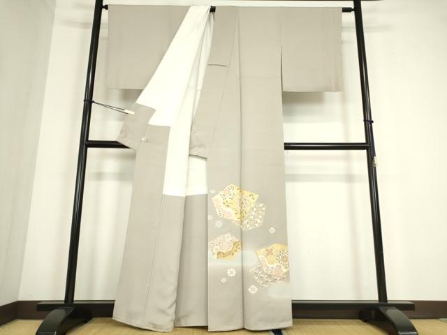 平和屋着物●豪華色留袖　駒刺繍　正倉院花文　暈し染め　金彩　正絹　逸品　DABC3790az