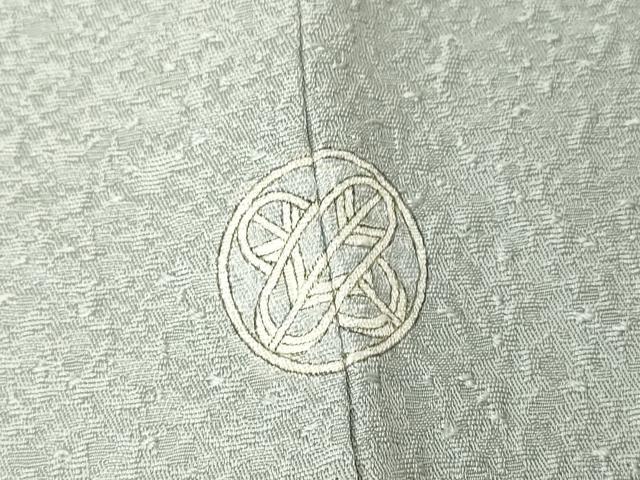 平和屋着物●本草木染作家　瑞寶　色無地　紋意匠　秘色色　三越扱い　正絹　逸品　DABC3791az