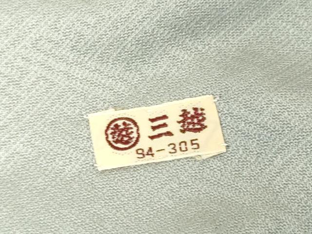 平和屋着物●本草木染作家　瑞寶　色無地　紋意匠　秘色色　三越扱い　正絹　逸品　DABC3791az