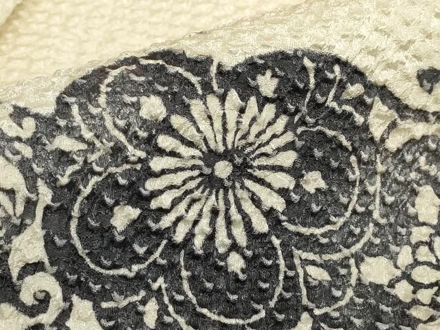 平和屋着物●訪問着　総絞り　型染　雲取花文　正絹　逸品　DABC3797az 平和屋着物○訪問着 総絞り 型染 雲取花文 正絹 逸品
