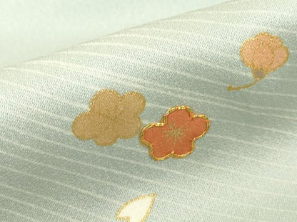 平和屋着物●訪問着　駒刺繍　束ね熨斗花文　金彩　正絹　逸品　DABC3800az