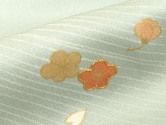 平和屋着物●訪問着　駒刺繍　束ね熨斗花文　金彩　正絹　逸品　DABC3800az
