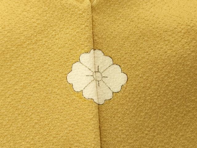 平和屋着物●上質な色無地　作家物　黄朽葉色　正絹　逸品　未使用　DABC3801az