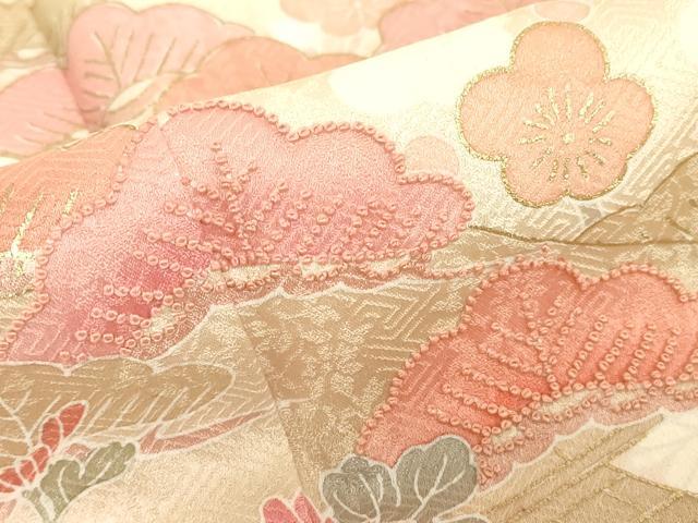 平和屋着物●中国三大刺繍　相良刺繍　訪問着　風景花松文　暈し染め　金彩　阪急百貨扱い　正絹　逸品　DABC3805az 平和屋着物○中国三大刺繍 相良刺繍 訪問着 風景花松文 暈