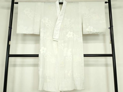 平和屋着物●長襦袢　無双仕立て　舞花文　正絹　逸品　DABC3938az