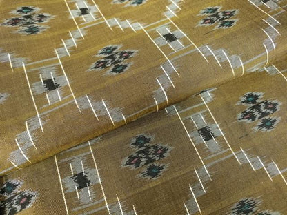 平和屋着物●本場琉球絣　紬　正絹　逸品　未使用　DABC3942az
