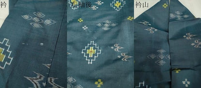 平和屋着物●本場琉球絣　紬　正絹　逸品　DABC3944az