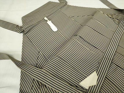 平和屋着物●男性　馬乗り袴　縞　正絹　逸品　DABC3948az