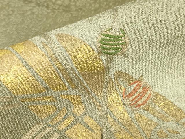 平和屋着物●訪問着　刺繍　市松に簪　暈し染め　金彩　正絹　逸品　DABC3949az
