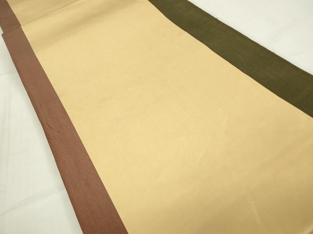 平和屋着物▼両面 六通柄袋帯 花蝶丸文 金糸 正絹 逸品 DABC3979az