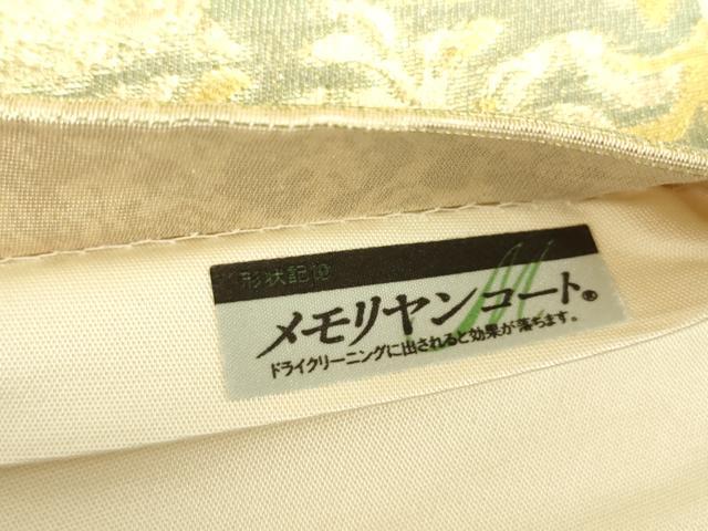 平和屋着物▼六通柄袋帯　地紙流水花鳥文　金銀糸　正絹　逸品　DABC3989az