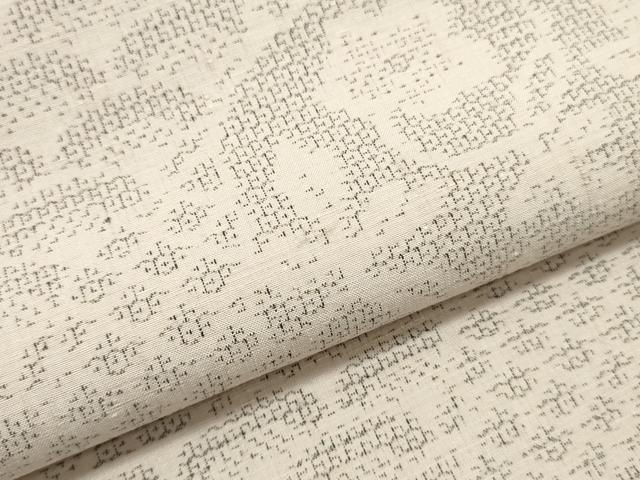 平和屋着物●結城紬　反物　着尺　100亀甲　吉祥花唐草文　証紙付き　逸品　未使用　DABC4050zy