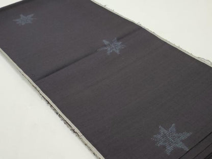 平和屋着物●結城紬　反物　着尺　100亀甲　飛び亀甲柄　楓文　証紙付き　逸品　未使用　DABC4379zy