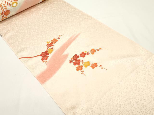 平和屋着物▼付下げ 反物 着尺 駒刺繍 草花文 暈し染め 金銀彩 逸品 未使用 DABC4464zy