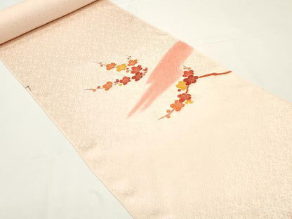 平和屋着物▼付下げ 反物 着尺 駒刺繍 草花文 暈し染め 金銀彩 逸品 未使用 DABC4464zy
