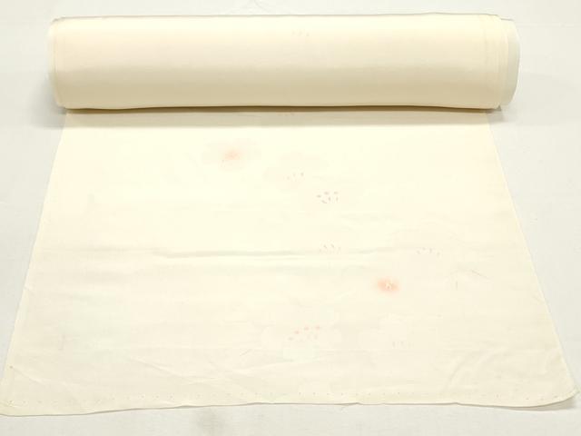 平和屋着物▼長襦袢　解き反物　着尺　舞花文　逸品　DABC4503zy