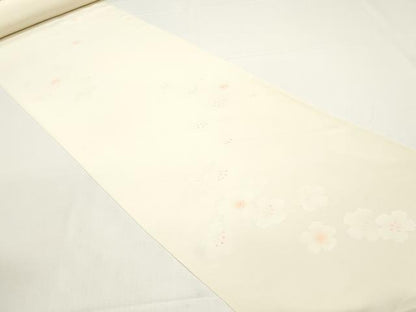 平和屋着物▼長襦袢　解き反物　着尺　舞花文　逸品　DABC4503zy