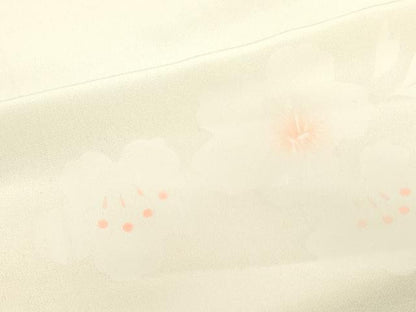 平和屋着物▼長襦袢　解き反物　着尺　舞花文　逸品　DABC4503zy