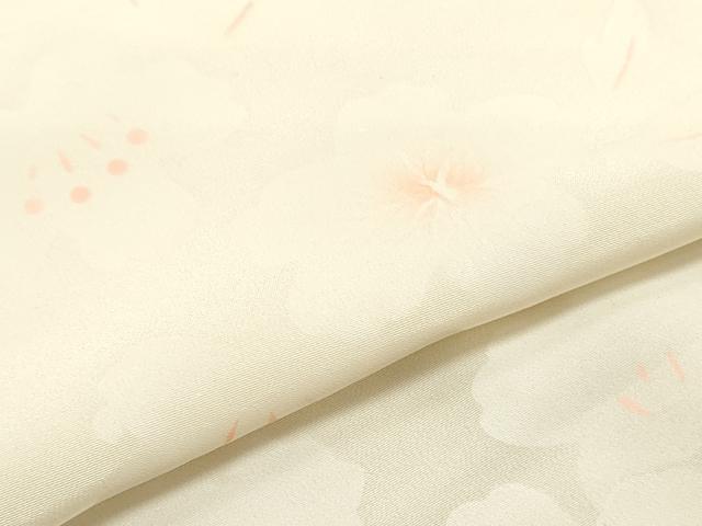 平和屋着物▼長襦袢　解き反物　着尺　舞花文　逸品　DABC4503zy