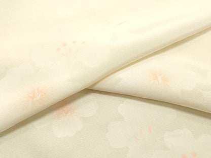 平和屋着物▼長襦袢　解き反物　着尺　舞花文　逸品　DABC4503zy