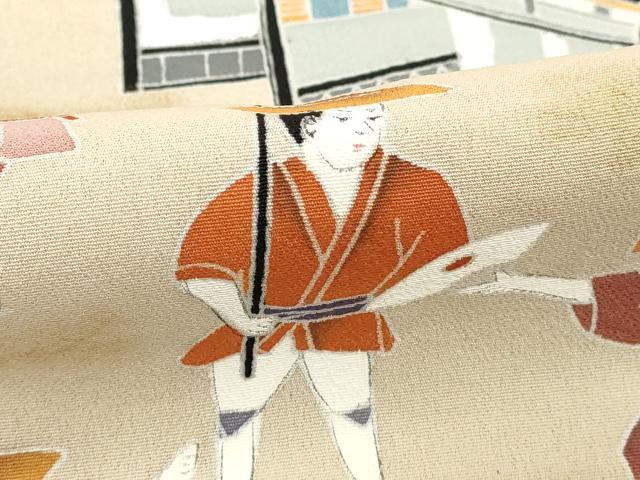 平和屋着物■豪華黒留袖　人物風景文　暈し染め　正絹　逸品　DABC4523cd